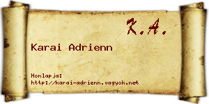 Karai Adrienn névjegykártya